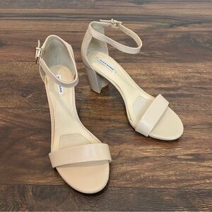 Alex Marie Women's Nude Ankle Strap Block Heel Sandals Size 7M